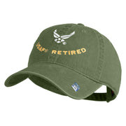 USAF Retired Embroidered Cotton Twill Brass Buckle Cap - Olive OSFM