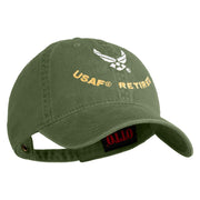 USAF Retired Embroidered Cotton Twill Brass Buckle Cap - Olive OSFM