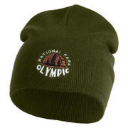 Olympic National Park Embroidered 8" Acrylic Short Beanie - Olive OSFM