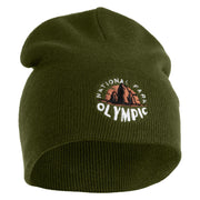 Olympic National Park Embroidered 8" Acrylic Short Beanie - Olive OSFM