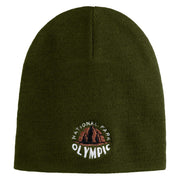Olympic National Park Embroidered 8" Acrylic Short Beanie - Olive OSFM