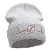 Football Beat Embroidered Long Beanie