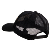 Licensed U.S Paratrooper Veteran Embroidered Solid Cotton Twill Mesh Prostyle Cap - Black OSFM