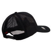 Licensed U.S Paratrooper Veteran Embroidered Solid Cotton Twill Mesh Prostyle Cap - Black OSFM