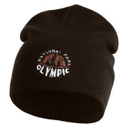 Olympic National Park Embroidered 8" Acrylic Short Beanie - Brown OSFM