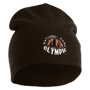 Olympic National Park Embroidered 8" Acrylic Short Beanie - Brown OSFM