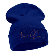 Football Beat Embroidered Long Beanie