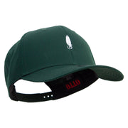 Fishing Bait Icon Embroidered Solid Cotton Twill Prostyle Cap - Dk-Green OSFM