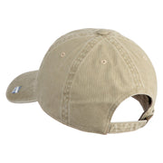 Veteran US Air Force Embroidered Cotton Twill Brass Buckle Cap - Khaki OSFM