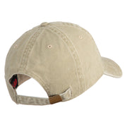 Veteran US Air Force Embroidered Cotton Twill Brass Buckle Cap - Khaki OSFM