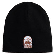 Great Smoky Mountains Embroidered 8" Knit Short Beanie - Black OSFM