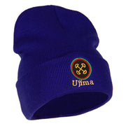 Ujima is Collective Responsibility and Work Embroidered Knitted Long Beanie