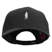 Fishing Bait Icon Embroidered Solid Cotton Twill Prostyle Cap - Black OSFM