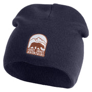Great Smoky Mountains Embroidered 8" Knit Short Beanie - Navy OSFM