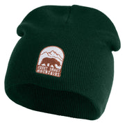 Great Smoky Mountains Embroidered 8" Knit Short Beanie - Dark Green OSFM