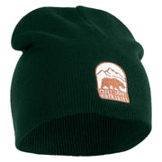 Great Smoky Mountains Embroidered 8" Knit Short Beanie - Dark Green OSFM