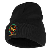 Ujima is Collective Responsibility and Work Embroidered Knitted Long Beanie