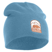 Great Smoky Mountains Embroidered 8" Knit Short Beanie - Light Blue OSFM