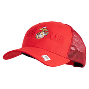 Ooh Rah Embroidered 6 Panel Structured Cotton Twill Mesh Cap Made in USA - Red OSFM