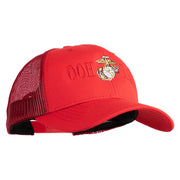 Ooh Rah Embroidered 6 Panel Structured Cotton Twill Mesh Cap Made in USA - Red OSFM