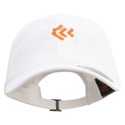 Cool Fish Line Logo Embroidered Dad Style Unstructured Low Profile 6 panel Cotton Cap - White OSFM