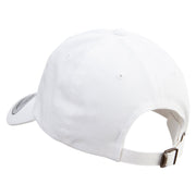 Cool Fish Line Logo Embroidered Dad Style Unstructured Low Profile 6 panel Cotton Cap - White OSFM