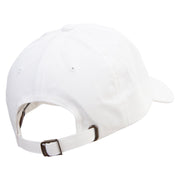 Cool Fish Line Logo Embroidered Dad Style Unstructured Low Profile 6 panel Cotton Cap - White OSFM