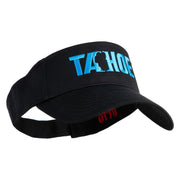 Tahoe Silhouette Embroidered Cotton Twill Visor - Black OSFM