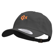 Cool Fish Line Logo Embroidered Dad Style Unstructured Low Profile 6 panel Cotton Cap - Black OSFM