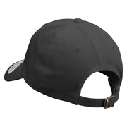 Cool Fish Line Logo Embroidered Dad Style Unstructured Low Profile 6 panel Cotton Cap - Black OSFM