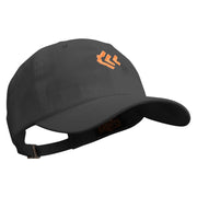 Cool Fish Line Logo Embroidered Dad Style Unstructured Low Profile 6 panel Cotton Cap - Black OSFM