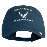 Retired US Air Force Embroidered Cotton Twill Brass Buckle Cap - Navy OSFM