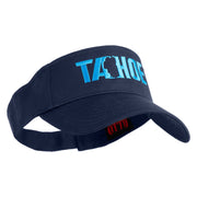 Tahoe Silhouette Embroidered Cotton Twill Visor - Navy OSFM