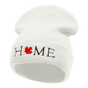 Canada is Home Embroidered 12 Inch Long Knitted Beanie