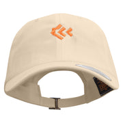 Cool Fish Line Logo Embroidered Dad Style Unstructured Low Profile 6 panel Cotton Cap - Khaki OSFM