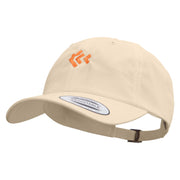 Cool Fish Line Logo Embroidered Dad Style Unstructured Low Profile 6 panel Cotton Cap - Khaki OSFM