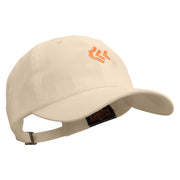 Cool Fish Line Logo Embroidered Dad Style Unstructured Low Profile 6 panel Cotton Cap - Khaki OSFM