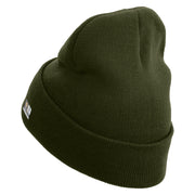 Licensed 173rd Airborne Brigade Combat Team Veteran Embroidered 12 Inch Long Knitted Beanie - Olive OSFM