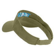 Tahoe Silhouette Embroidered Cotton Twill Visor - Khaki OSFM