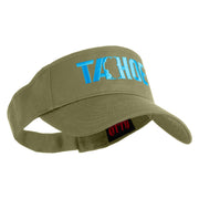 Tahoe Silhouette Embroidered Cotton Twill Visor - Khaki OSFM
