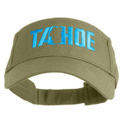 Tahoe Silhouette Embroidered Cotton Twill Visor - Khaki OSFM