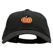 Fall Pumpkin Embroidered Unstructured Cotton Cap