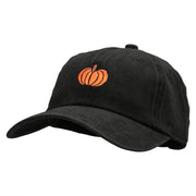 Fall Pumpkin Embroidered Unstructured Cotton Cap