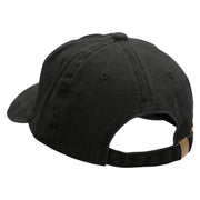 Fall Pumpkin Embroidered Unstructured Cotton Cap