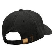 Fall Pumpkin Embroidered Unstructured Cotton Cap