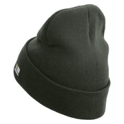 Licensed 173rd Airborne Brigade Combat Team Veteran Embroidered 12 Inch Long Knitted Beanie - DK-Grey OSFM