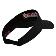 Marines The Few The Proud Design Embroidered Cotton Twill Sun Visor - Black OSFM
