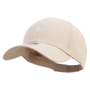 Silver Fishing Bait Icon Embroidered Low Profile Cap - Khaki OSFM