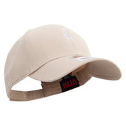 Silver Fishing Bait Icon Embroidered Low Profile Cap - Khaki OSFM