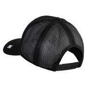 USAF Veteran Embroidered Solid Cotton Twill Mesh Cap - Black OSFM